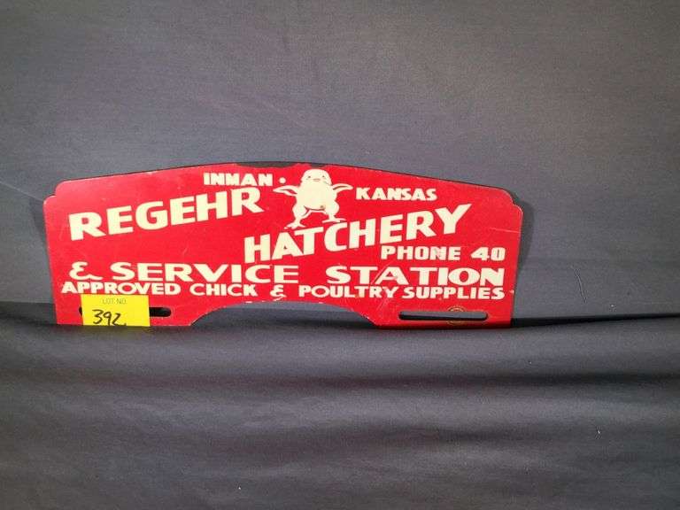 Regehr Hatchery & Service Station, Inman KS sign Peterson Land