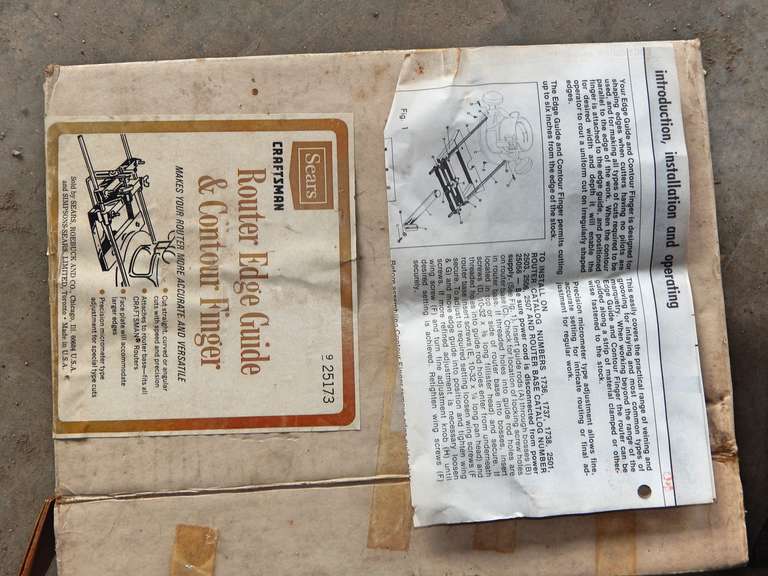 Craftsman Router Edge Guide & Contour Finger Property Peddler