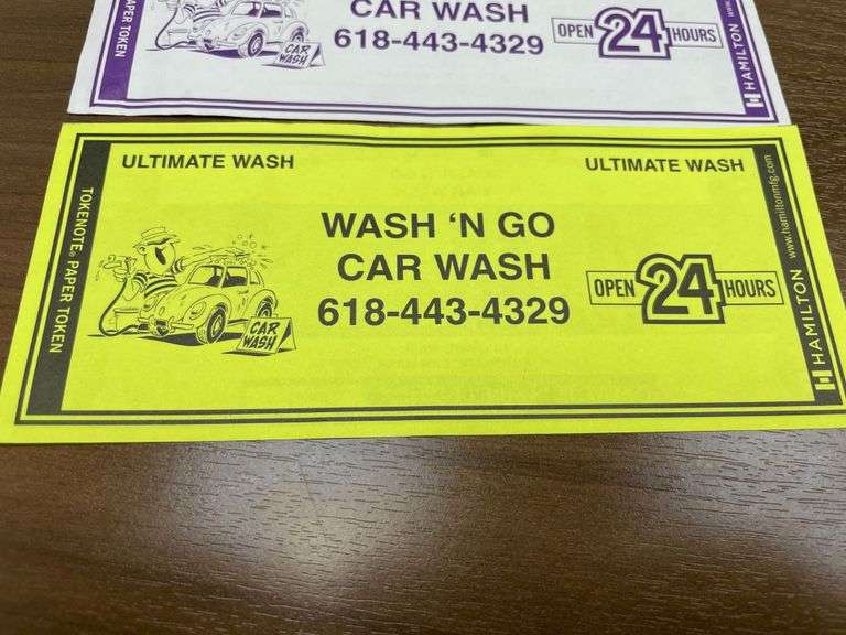 (A) Free Service Tokens for Sparta's Wash 'N Go Car Wash Property Peddler