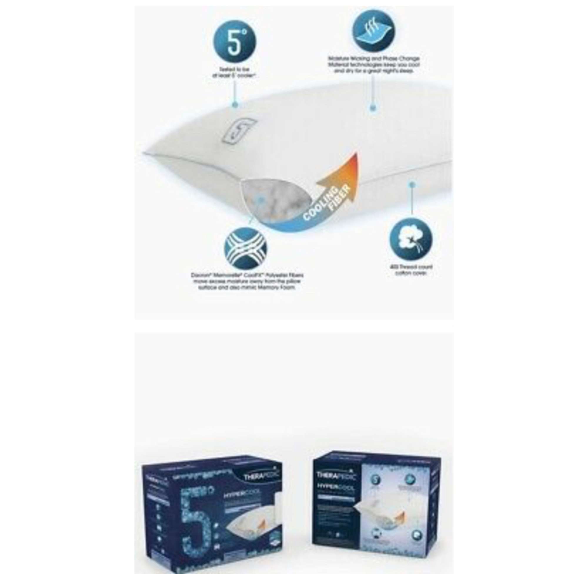 therapedic pillow hypercool
