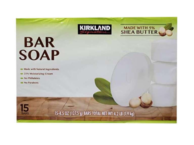 Kirkland Signature Bar soap made with 5 Shea Butter 15 bars 4.2 LB 21