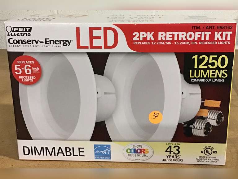 Feit LEDR56/827 1250 Lumen 2700K 5 & 6 Inch Dimmable Retrofit Kit