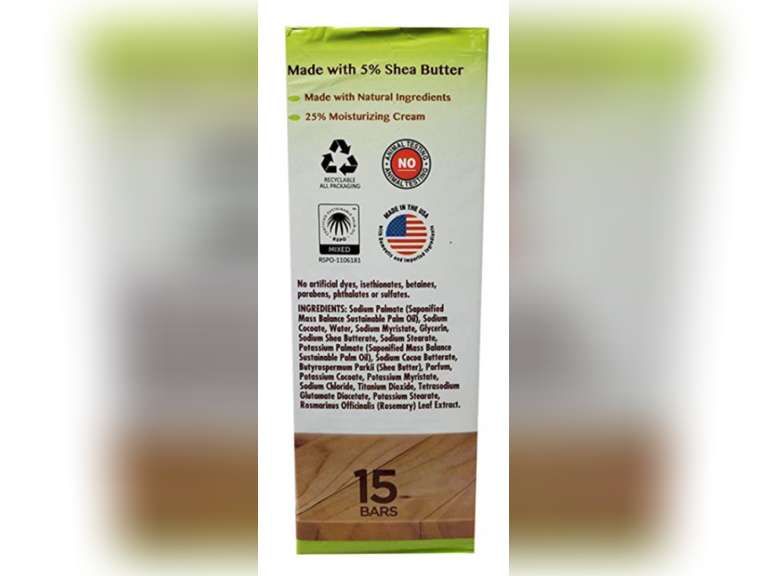 Kirkland Signature Bar soap made with 5 Shea Butter 15 bars 4.2 LB 21