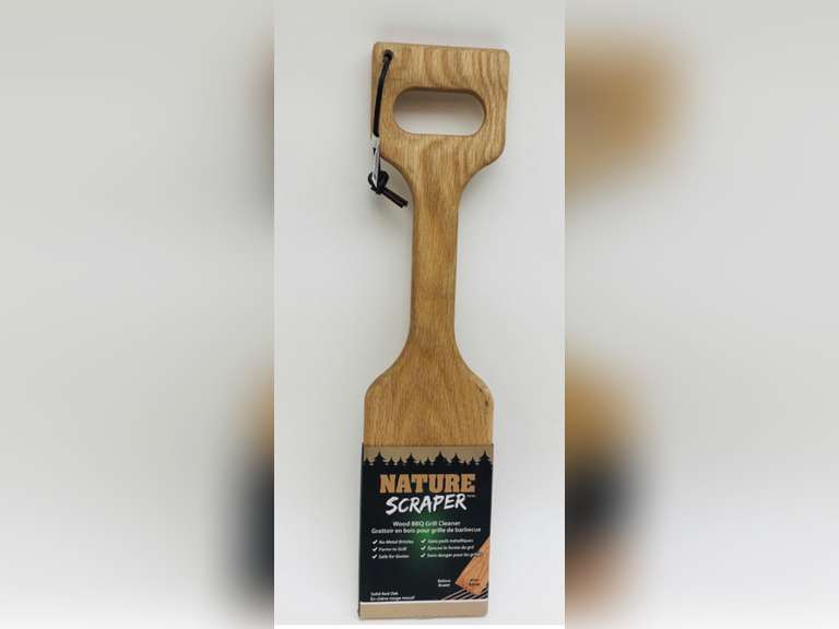 Used Nature Scraper Natural Wood BBQ Grill Cleaner and Scraper 16.99