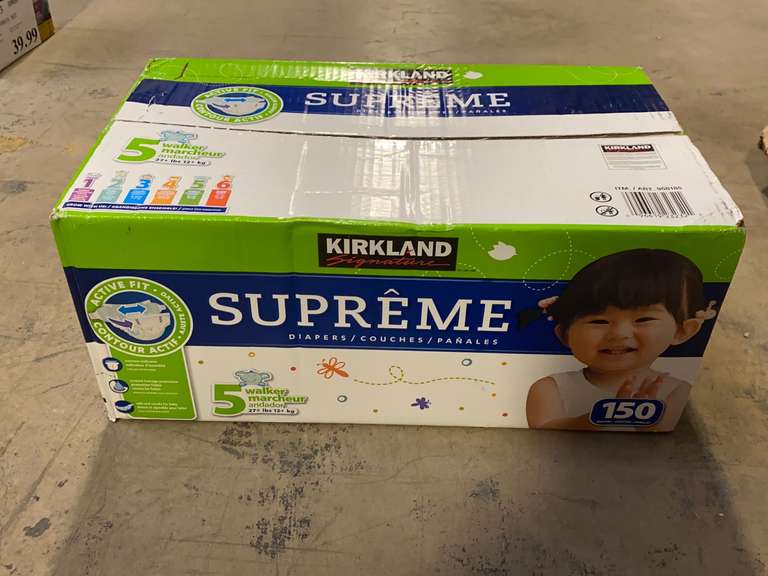 Kirkland Signature Diapers, Size 5 (150 Count) 83.99 Quarter Price