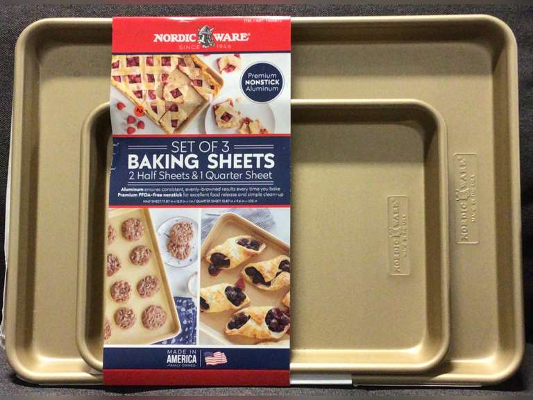 Nordic Ware Gold Baking Sheets, Set of 3 21.99 Quarter Price