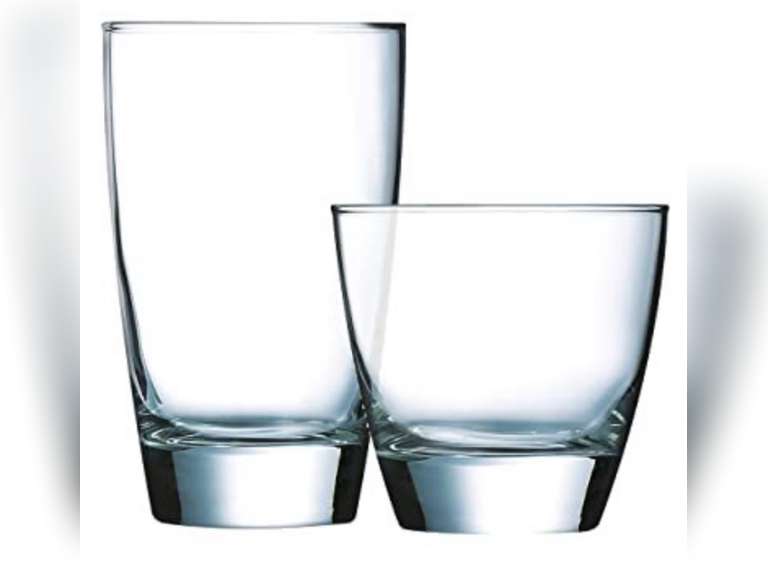 Tempered Glass Drinkware 16 Piece Set 49.99 Quarter Price