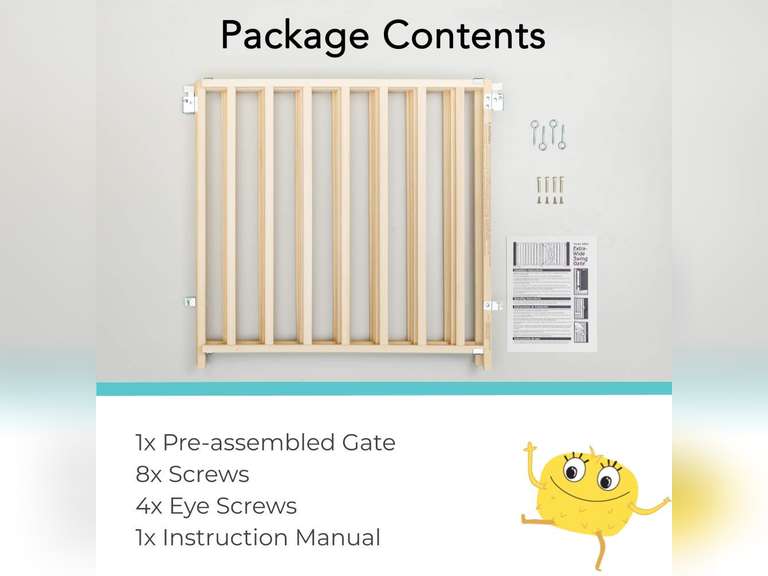 Toddleroo by North States 103" Wide Extra Wide Swing Baby Gate Perfect