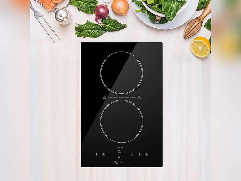 Empava Electric Stove Induction Cooktop Vertical with 2 Burners Vitro