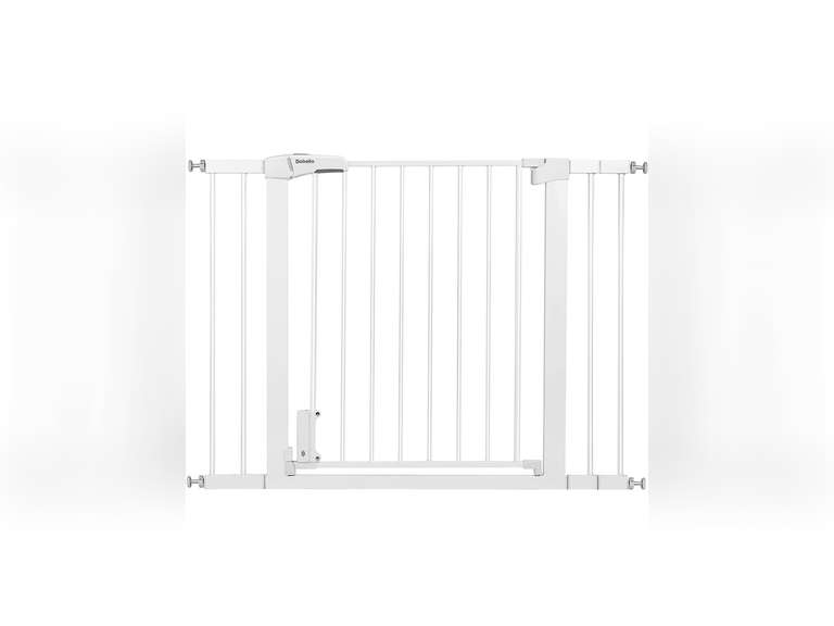 BABELIO Metal Baby Gate with Wireless Alarm, 2940 Inch Dog Gate with