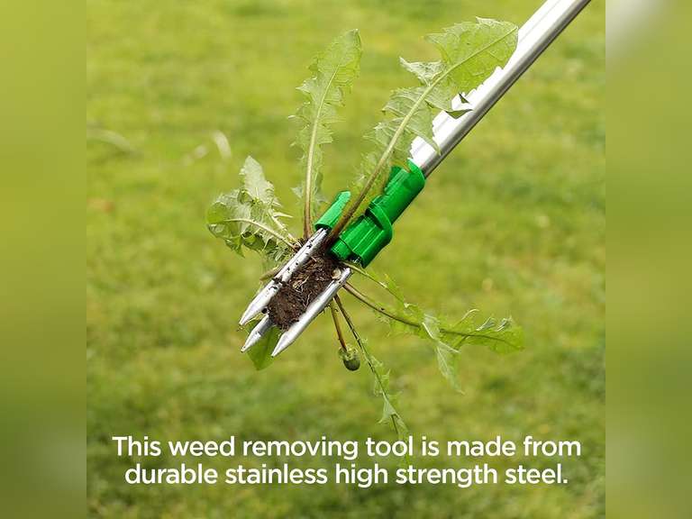 IIT Stand Up Weeder with Long Handle, Weed Puller Standing, Plant Root