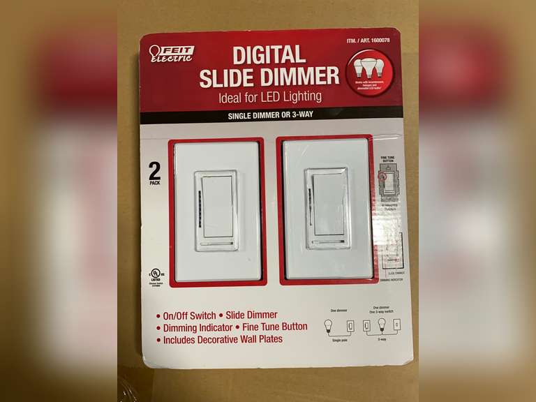 Feit Electric Digital Slide Dimmer Ideal for Led Lighting 2 Pack 59.99