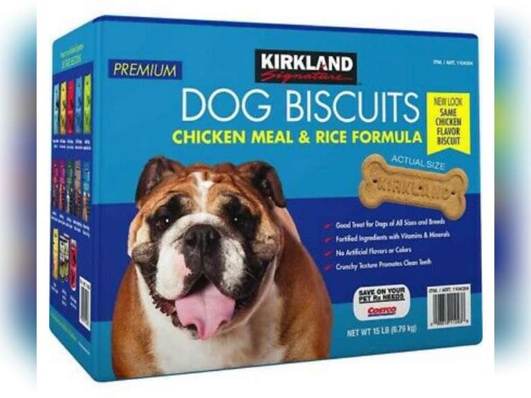 Kirkland Signature Chicken Meal & Rice Formula Dog Biscuits, 15 lbs 23.