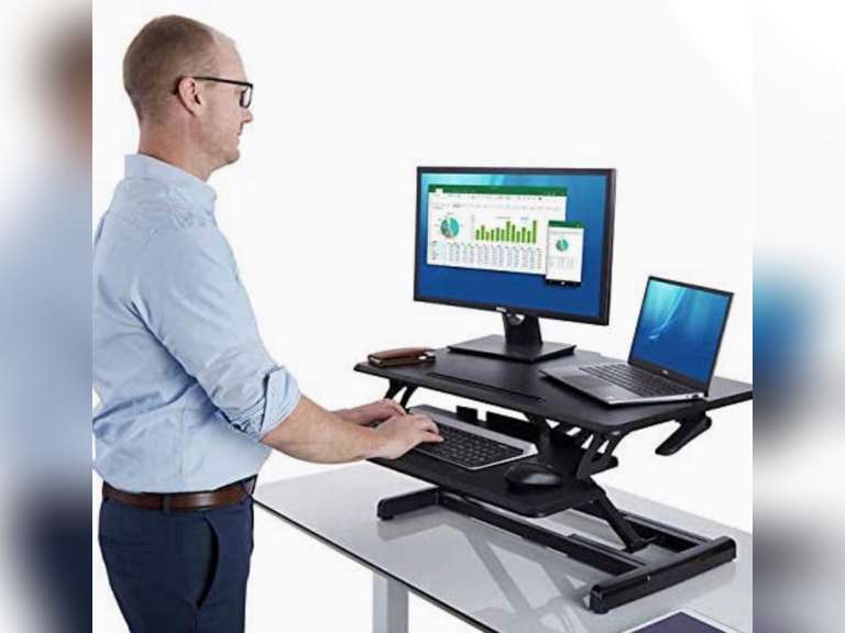 AirLIFT Seville Classics Pro Pneumatic Desk Riserfor Home Office Pneumatic Desk Lift 94.99