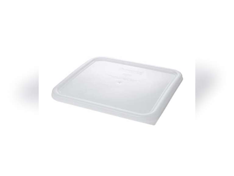Rubbermaid Commercial Products Large Lid For 12, 18, And 22 Qt. Plastic Space Saving Square Food