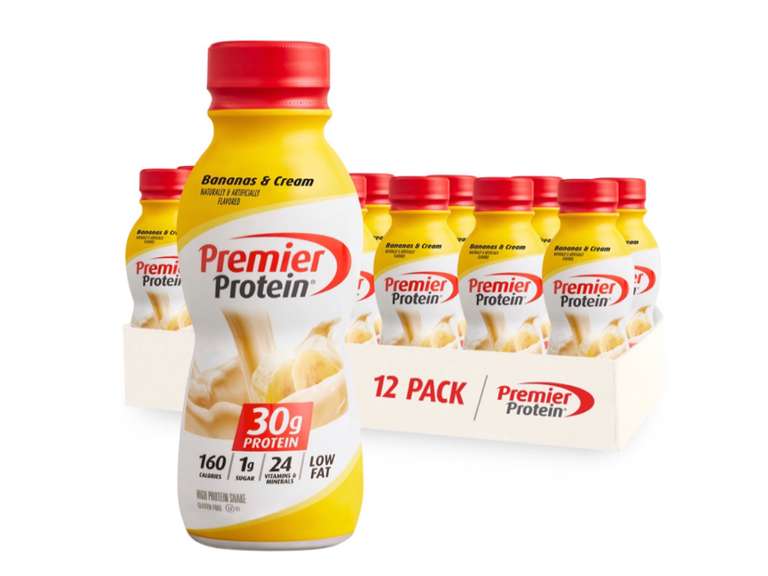 Premier Protein Shake, Bananas & Cream, 30g Protein, 11.5 Fl Oz, 12 Ct ...