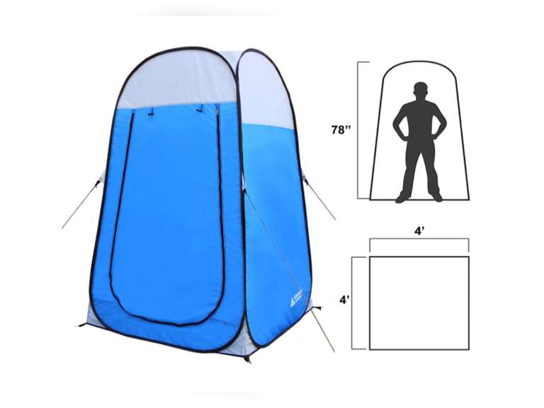 LeadePop Up Shower Tent Dressing Changing Tent Pod Toilet Tent 4' x 4