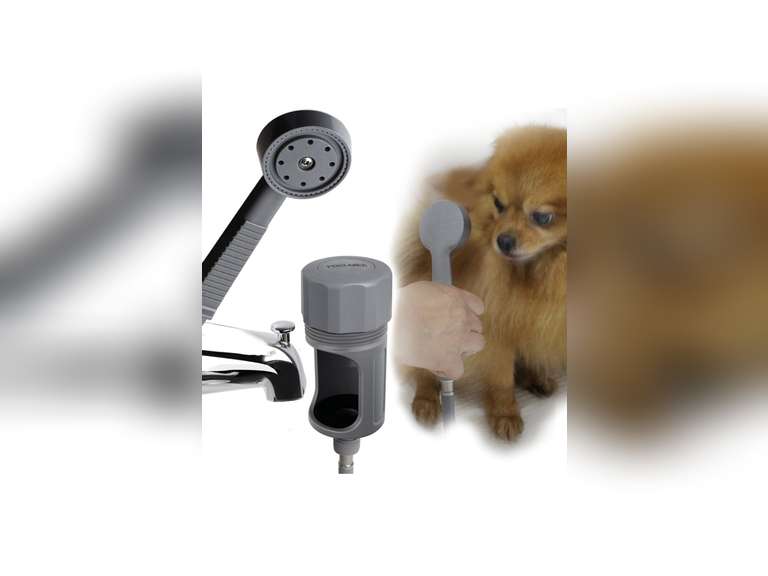 Pets Shower Attachment, Quick Connect on Tub Spout w/ Front Diverter, Ideal for Bathing Child