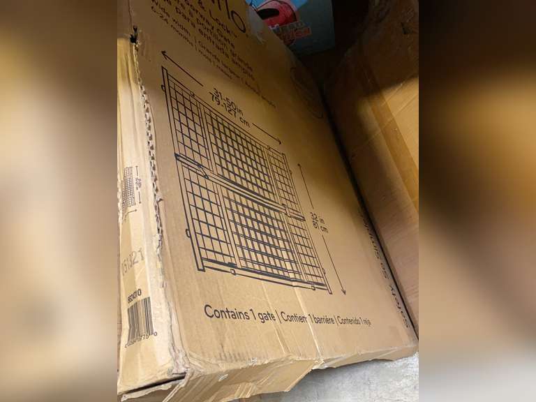 Position & Lock Tall & Wide Baby Gate, PressureMounted, Farmhouse