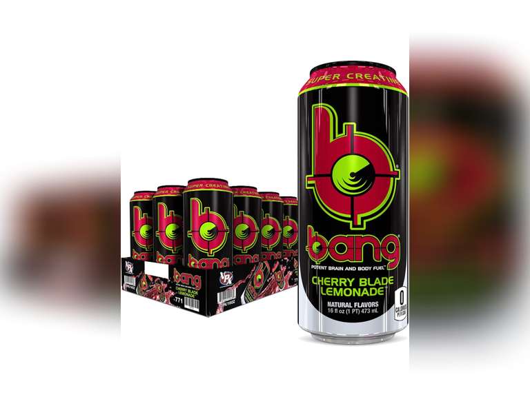 Bang Cherry Blade Lemonade Energy Drink, 0 Calories, Sugar Free with