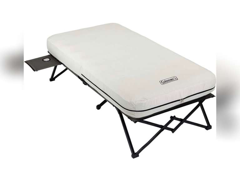 Coleman Camping Cot, Air Mattress, and Pump Combo Folding Camp Cot and Air Bed with Side