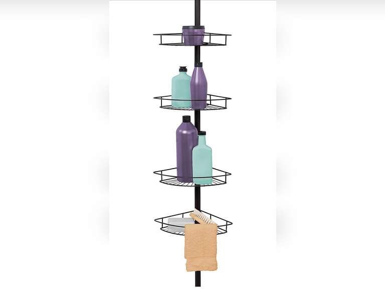 Zenna Home, Bronze 2156HB Shower Tension Pole Caddy, 4 Tier 29.99