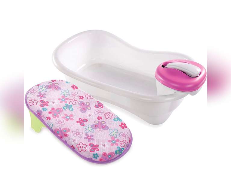Summer Newborn to Toddler Bath Center and Shower (Pink) Bathtub