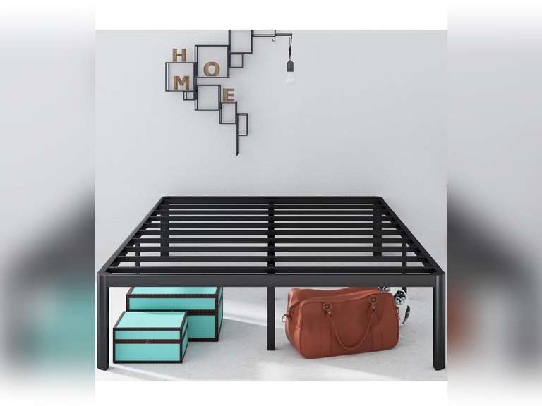 Zinus Van 16 Inch Metal Platform Bed Frame with Steel Slat Support / Mattress Foundation, King