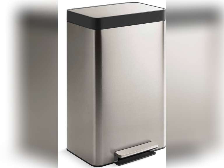 Kohler 20940ST 13 Gallon HandsFree Kitchen Step, Trash Can with Foot