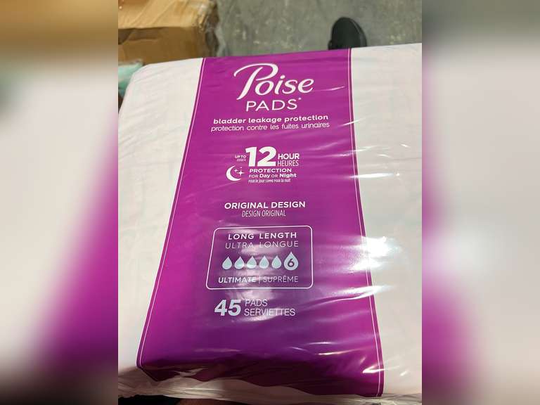 Poise Incontinence Pads for Women, Ultimate Absorbency, Long, Original