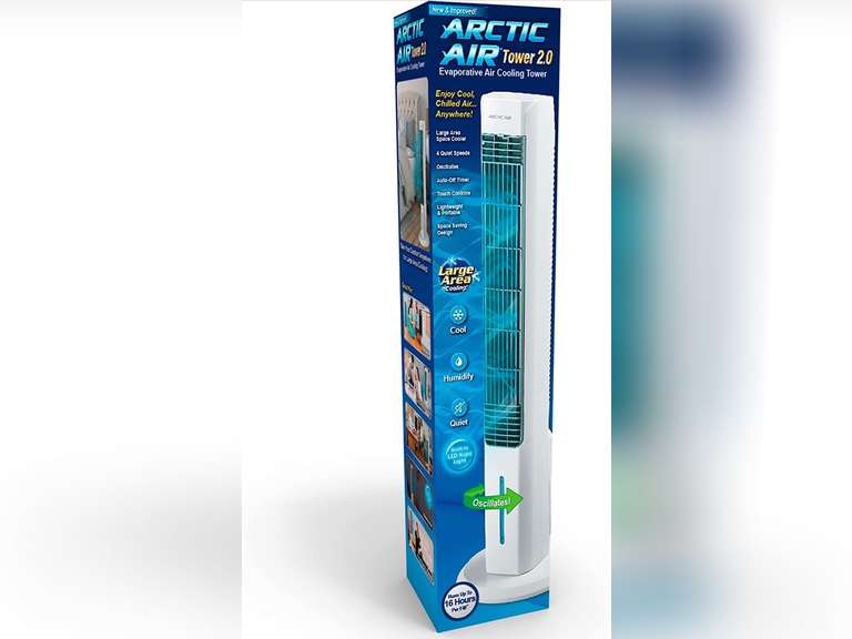 Arctic Air Tower 2.0 Evaporative Air Cooler Large Area Room Cooling