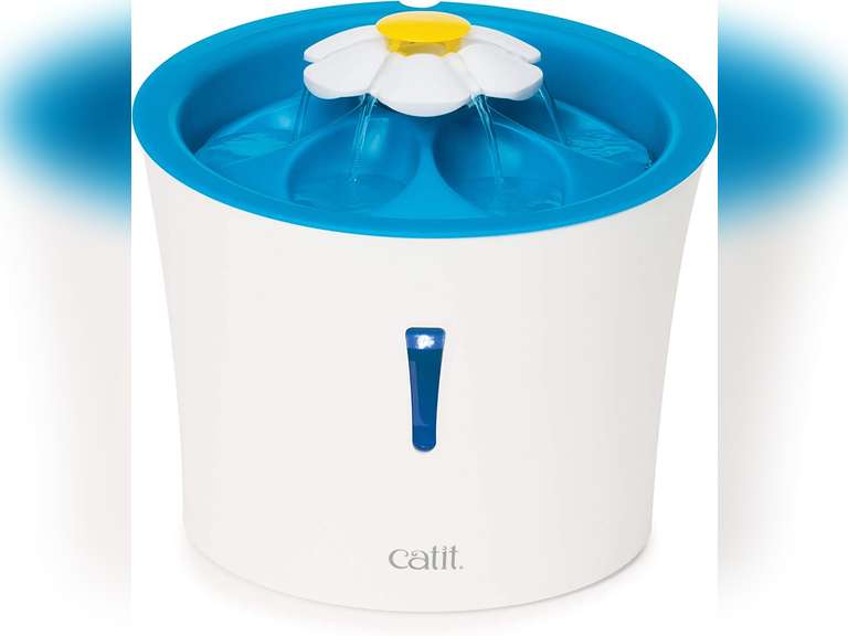 Catit Senses 2.0 Flower Fountain, Cat Drinking Water Fountain Blue