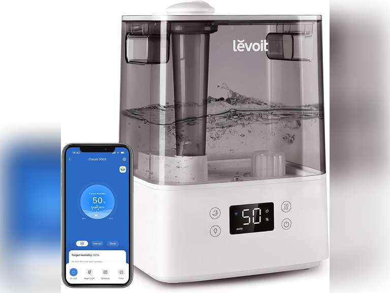 LEVOIT Humidifiers for Bedroom Large Room Home, 6L Cool Mist Top Fill