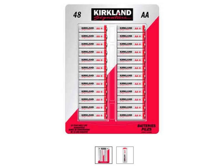 Kirkland Signature Alkaline Aaa Batteries 48 Pack at Edna blog