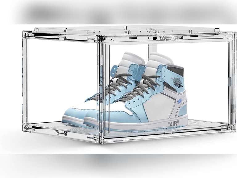 Sneakerview Acrylic Shoe Display Case 360° Clear Plastic Stackable