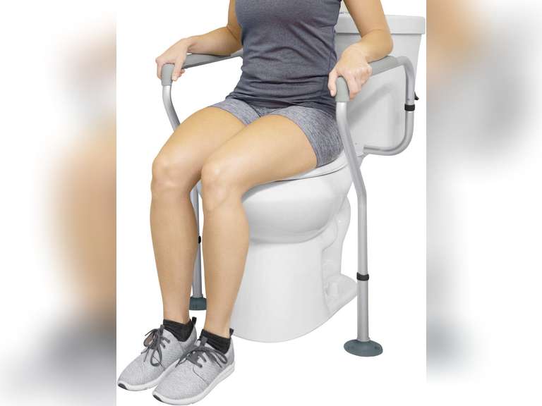Vive Toilet Rail Bathroom Safety Frame Medical Railing Helper for