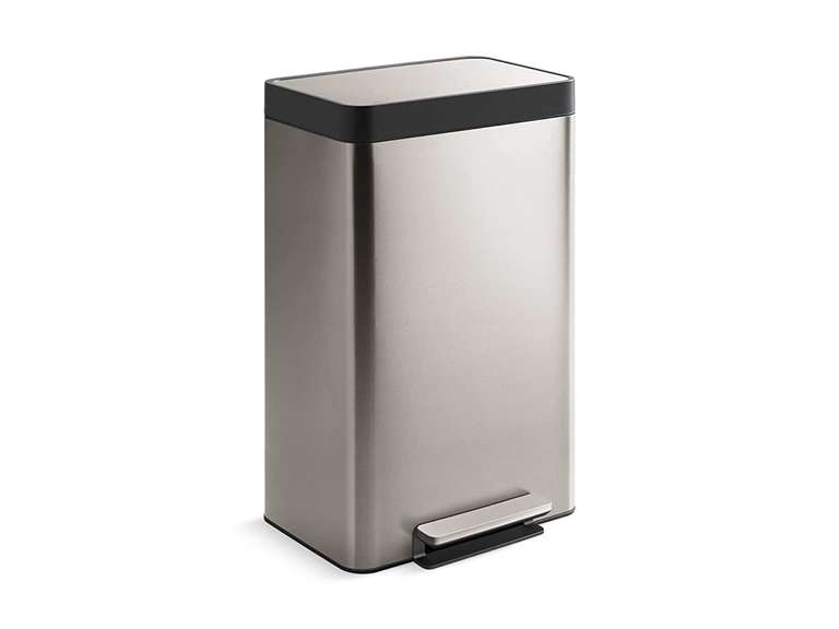 Kohler 20940ST 13 Gallon HandsFree Kitchen Step, Trash Can with Foot