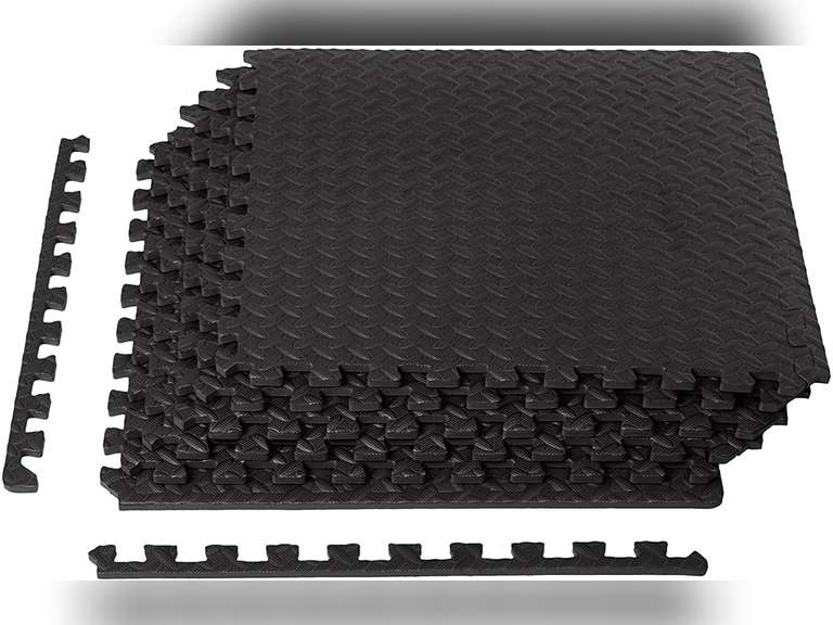 Amazon Basics Foam Interlocking Exercise Gym Floor Mat Tiles 6Pack