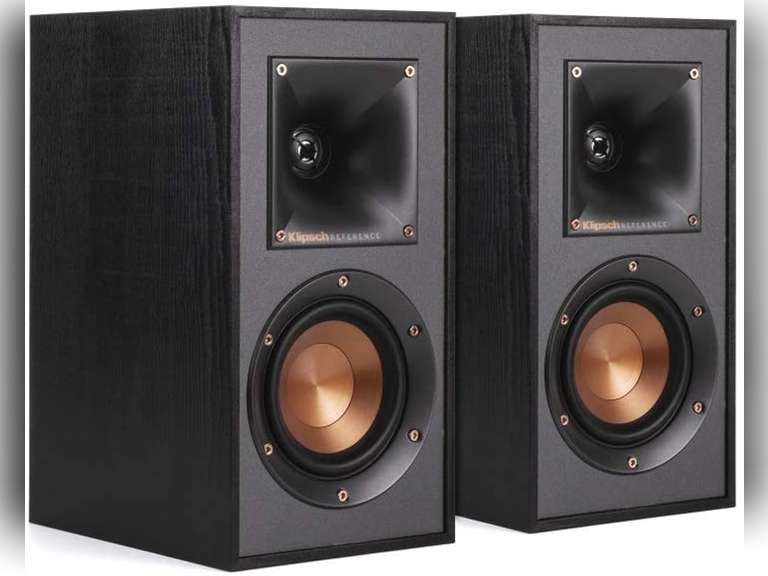 Klipsch R41M Powerful Detailed Bookshelf Home Speaker Set of 2 Black
