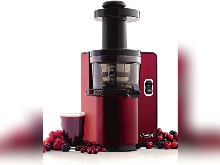 Omega Juicer Vertical Slow Masticating Juice Extractor 43 RPM Compact