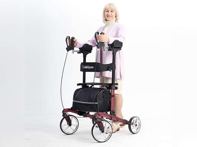 OasisSpace Heavy Duty Upright Walker for 450 lb,Bariatric Upright