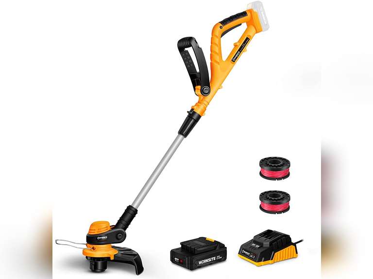 WORKSITE Grass Trimmer, 20V Cordless String Trimmer & Edger, Weed