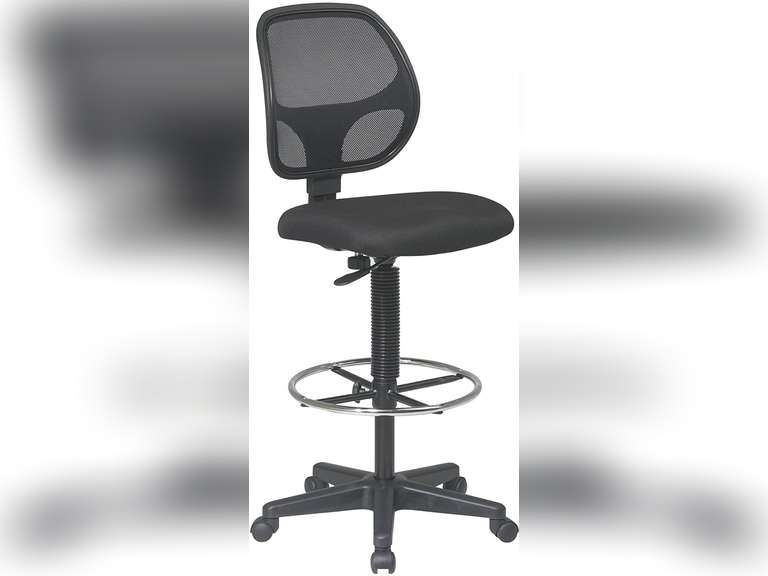 Office Star Deluxe Mesh Back Drafting Chair with 18.5" Diameter