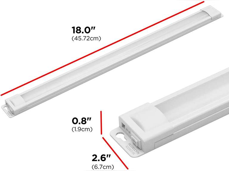 UltraPro 18in. Linkable LED Light Fixture, Selectable Brightness, Slim