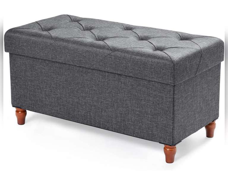 Nicehill 2022 Upgraded 30 Inches Storage Ottoman with NonSkid Wooden