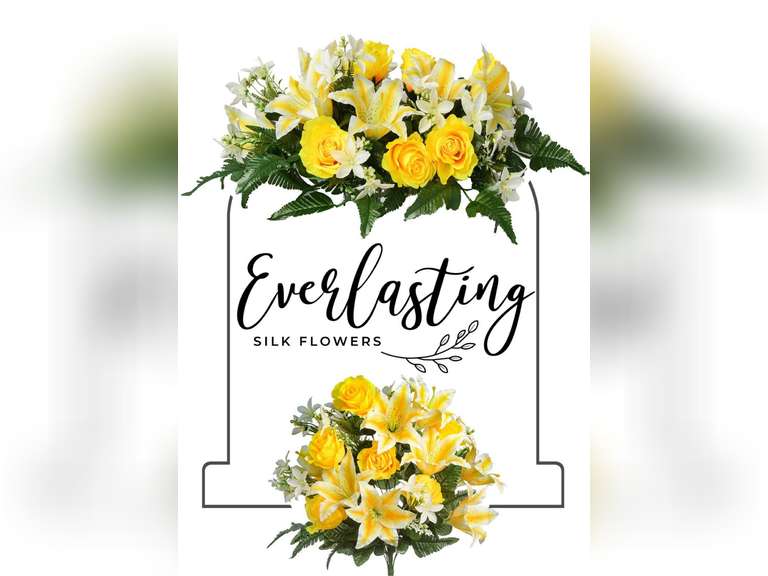 Everlasting Silk Flowers Cemetery Flowers Artificial Flowers for