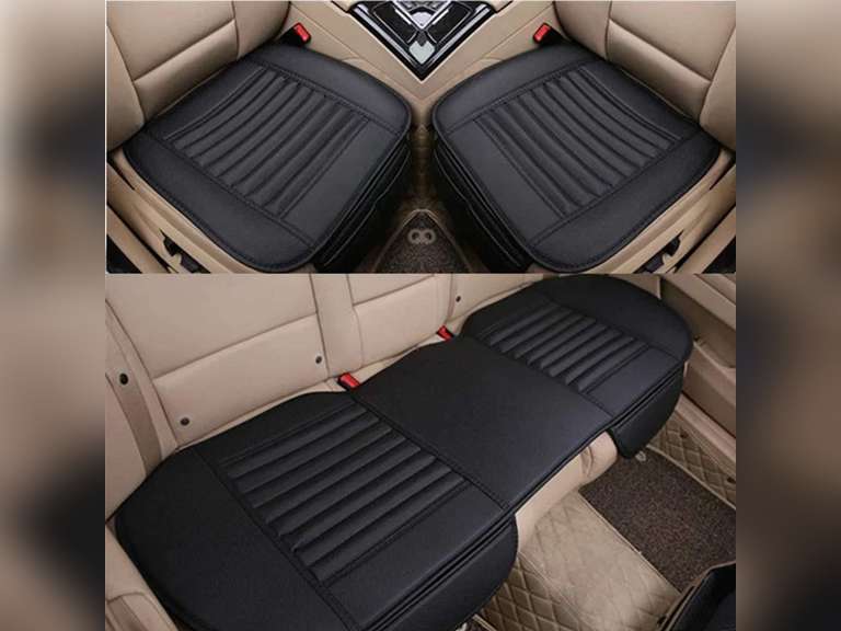 DLumina Leather Car Seat Cushion Covers Breathable Front and Rear