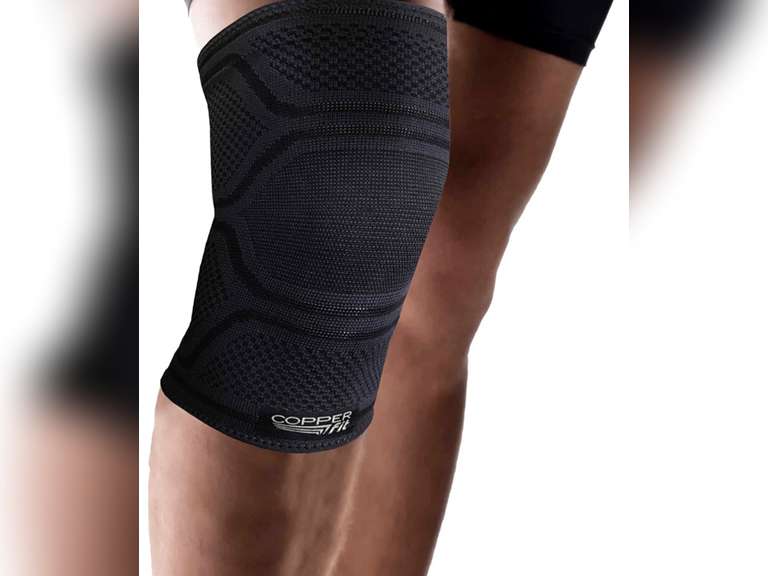 Copper Fit Elite Knee Compression Sleeve Knee Brace, Black (Small
