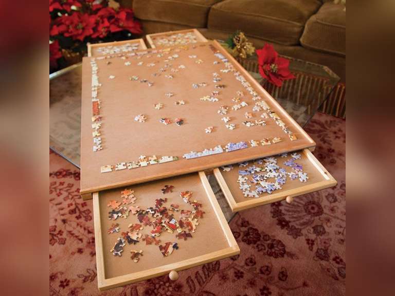 Bits and Pieces Original Standard Wooden Jigsaw Puzzle PlateauThe