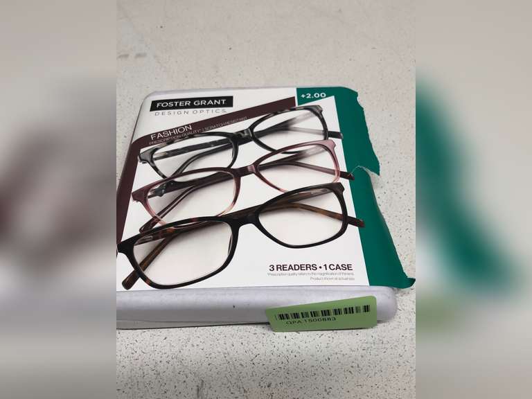 Design Optics by Foster Grant Kyne Full Metal Square Reading Glasses, 3